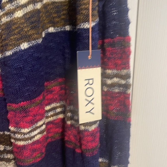 Roxy misty seas striped hooded long open cardigan size small NWT - Picture 5 of 10